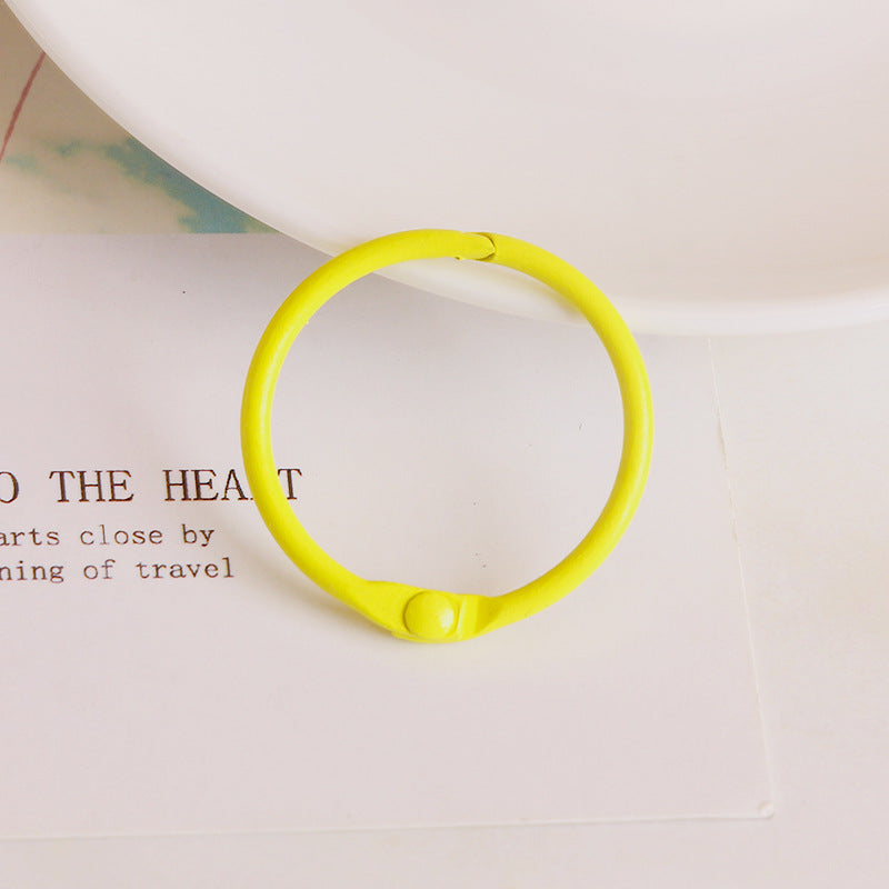 Wholesale DIY Macaron Color 30mm Metal Paint Open Ring Piece